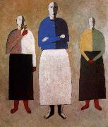Kasimir Malevich Three Women Sweden oil painting artist